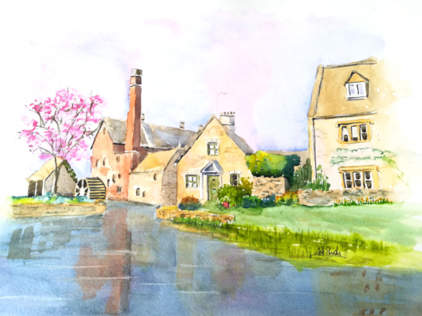 Lower Slaughter Watercolour