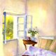 Provence Bedroom Watercolour
